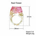 Transparent Dried Flower Handmade Resin Rings Colorful Ink Pattern Women Fashion Jewelry Rings