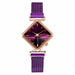Women Square Watch Magnet Buckle Gradient Color Wristwatches
