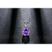 Diamond Solitaire Pendant Necklace 925 Sterling Silver White/Purple 2ct Necklace Jewelry