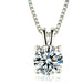 Diamond Solitaire Pendant Necklace 925 Sterling Silver White/Purple 2ct Necklace Jewelry