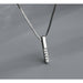 Geometric Cubic Zircon Necklace Clavicle Chain Charm Pendant Necklace Jewelry