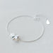 Sterling Silver Jewelry Set Bud Leaf Pearl Necklace Earrings Bracelet Women Jewelry
