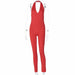 Women Long Jumpsuits Skinny Backless Sleeveless Overalls Fashion Sportswear