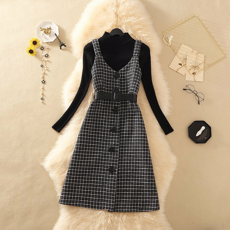 Street wear Two Piece Dress Winter Knee-Length Elegant Party Dress Atom Oracle Street wear Two Piece Dress Winter Knee-Length Elegant Party Dress Atom Oracle