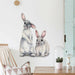 Two Cute Rabbits Wall Sticker Kids Room Removable Wallpaper Home Decor