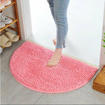 Soft Carpet Slip-resistant Bathing Room Rug Semi Circle Floor Door Cushion Mat Rug