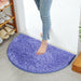 Soft Carpet Slip-resistant Bathing Room Rug Semi Circle Floor Door Cushion Mat Rug