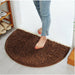 Soft Carpet Slip-resistant Bathing Room Rug Semi Circle Floor Door Cushion Mat Rug