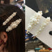 Handmade Pearls Hair Clips Pin Women Fashion Geometric Flower Barrettes Headwear