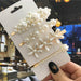 Handmade Pearls Hair Clips Pin Women Fashion Geometric Flower Barrettes Headwear
