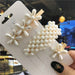 Handmade Pearls Hair Clips Pin Women Fashion Geometric Flower Barrettes Headwear