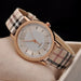 Luxury Fashion Quartz Ladies Watch Plaid Clock Rose Gold Dial Casual Wristwatch