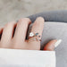 Delicate Zircon Crystal Leaf Shell Flower Heart Rings For Women