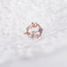 Delicate Zircon Crystal Leaf Shell Flower Heart Rings For Women