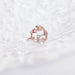 Delicate Zircon Crystal Leaf Shell Flower Heart Rings For Women