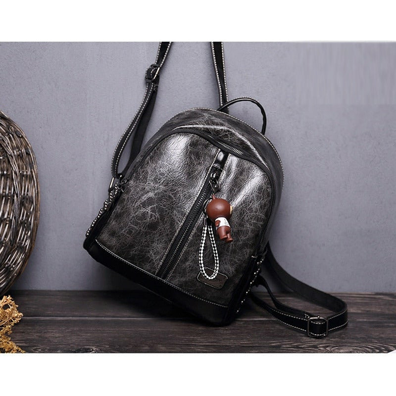 backpack purse for women fashion leather designer travel Women Fashion Backpacks Designer PU Leather Shoulder Travel Bags Brown