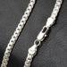 925 Sterling Silver 6mm Sideways Necklace Chain Woman Fashion Jewelry