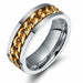 8MM Titanium Steel Rotating Chain Ring Punk Style Unisesx Ring Jewelry