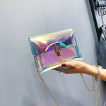 Women Laser Transparent Bags Cross-Body Shoulder PVC Waterproof Handbags