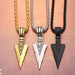 New Fashion Arrow Necklace Black Metal Punk Cross Pendant Necklace Unisex Jewelry