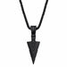 New Fashion Arrow Necklace Black Metal Punk Cross Pendant Necklace Unisex Jewelry