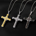 New Fashion Arrow Necklace Black Metal Punk Cross Pendant Necklace Unisex Jewelry