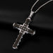 New Fashion Arrow Necklace Black Metal Punk Cross Pendant Necklace Unisex Jewelry
