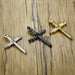 New Fashion Arrow Necklace Black Metal Punk Cross Pendant Necklace Unisex Jewelry