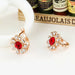 Bridal Necklace Earrings Ring Wedding Crystal Women Fashion Jewelry Set