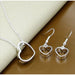 925 Sterling Silver Jewelry Sets Insect Moon Round Ball Necklace Earrings Sets