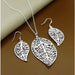 925 Sterling Silver Jewelry Sets Insect Moon Round Ball Necklace Earrings Sets