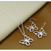 925 Sterling Silver Jewelry Sets Insect Moon Round Ball Necklace Earrings Sets