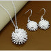 925 Sterling Silver Jewelry Sets Insect Moon Round Ball Necklace Earrings Sets