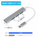 USB C HUB 3.0 Type C 3.1 4 Port Multi Splitter Adapter OTG PC Computer Accessories