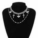 Multi Layered Pendant Necklace Cross Bird Women Fashion Hip Hop Gothic Jewelry