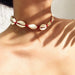 Vintage Beach Jewelry Bohemian Shell Hand-Woven Pendant Necklace Bracelet Set