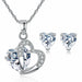 Bridal Jewelry Set Cubic Zircon Earrings Pendant Necklace Set Women Fashion Jewelry
