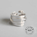 Vintage Sterling Silver Color Metal Punk Open Design Finger Rings Men Women Jewelry