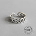 Vintage Sterling Silver Color Metal Punk Open Design Finger Rings Men Women Jewelry