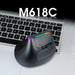 Delux M618C Wireless Gaming Mouse Ergonomic Vertical 6 Buttons RGB 1600 DPI Optical Mice