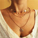 Pearl Necklaces Women Fashion Multi-Layer Shell Knot Pearl Chain Necklace Jewelry