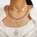 Pearl Necklaces Women Fashion Multi-Layer Shell Knot Pearl Chain Necklace Jewelry
