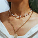 Pearl Necklaces Women Fashion Multi-Layer Shell Knot Pearl Chain Necklace Jewelry