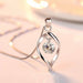 925 Sterling Silver Women's Fashion Jewelry Zircon Trendy Pendant Necklace