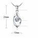 925 Sterling Silver Women's Fashion Jewelry Zircon Trendy Pendant Necklace