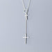 Simple Cross Long Chain Pendant Necklace Fashion Chain Necklace Jewelry