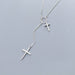 Simple Cross Long Chain Pendant Necklace Fashion Chain Necklace Jewelry