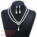 Pearl Crystal Collarbone Necklace Earrings Set Elegant Fashion Jewelry Set