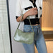 Crocodile Pattern Baguette Bags Women Fashion PU Leather Shoulder Bag Ladies Purse