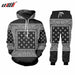 Hip Hop Jogger Sweatshirt Sweatpants Paisley Graphic Tracksuit For Men & Women